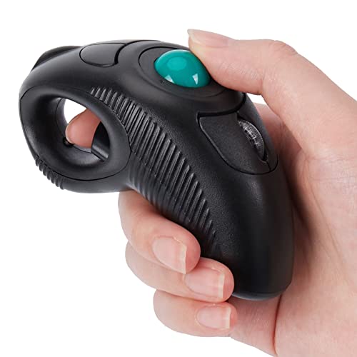 welspo Wireless USB Handheld Finger Trackball Mouse for Laptop Mac Window Computer