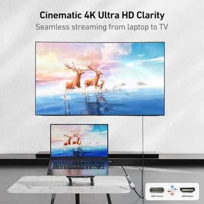 BENFEI USB C to HDMI Adapter 4K@60Hz, USB Type-C to HDMI Adapter [Thunderbolt 3/4/5 Compatible] with iPhone 15 Pro/Max, MacBook Pro/Air 2023, iPad Pro, iMac, S23, XPS 17, Surface Book - size: 1 Pack, style: 4K@60Hz