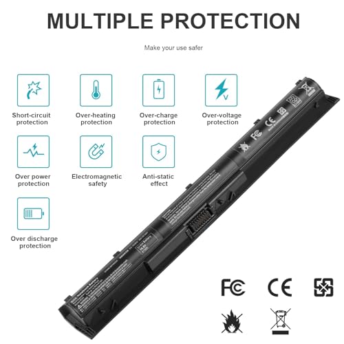 ASUNCELL 800049-001 KI04 K104 Laptop Battery for HP Pavilion 14-ab166us 15-ab 15-an 15t-ab100 15-ab143cl 15-ab223cl 15-ab153nr 15-an044nr 17t-g100 17t-s100 17-g 17-ab220nr 800009-421 14.8V 41Wh - color: KI04