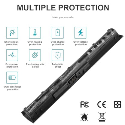 ASUNCELL 800049-001 KI04 K104 Laptop Battery for HP Pavilion 14-ab166us 15-ab 15-an 15t-ab100 15-ab143cl 15-ab223cl 15-ab153nr 15-an044nr 17t-g100 17t-s100 17-g 17-ab220nr 800009-421 14.8V 41Wh - color: KI04