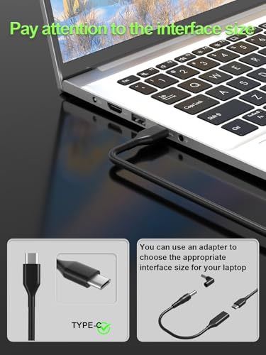 100W Universal Laptop Charger with USB-C and 15 Charging Port Compatible with Lenovo Dell HP Acer Asus MacBook Gateway Toshiba Fujitsu Sony LG MSI Google Samsung-Chromebook/Monitor