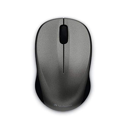 Verbatim 2.4G Wireless LED Silent Mouse - Noiseless and Silent Click Computer Mouse with Nano Receiver for Mac and PC - Graphite - style: Graphite Mouse