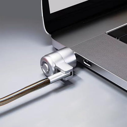 2 Pack Laptop Cable Lock, 6.6 Feet Anti-Theft Security Steel Lock with Keys, Heavy Duty 3x7mm Standard T-Slot Compatible with Lenovo, Asus, Acer Laptops & Tablets, Silver - color: silver-key-2pack