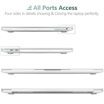 for MacBook Pro 13 inch Case 2023 2022 2021 2020 Release Model: A2338 M2/M1 A2289 A2251 with Touch Bar & Touch ID, Frosted Plastic Hard Shell Case & Keyboard Cover, Matte Clear - color: Matte Clear