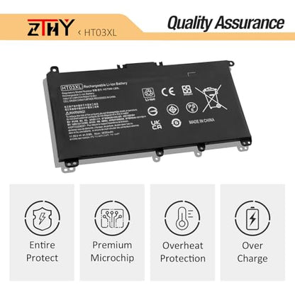 HT03XL Battery Replacement for HP Pavilion 14-CE 14-CF 14-CK 14-CM 14-DF | 14-DH 14-DQ 14Q-CY 14S-CF 14S-DQ 14-FQ 15-CS 15-CW 15-DA 15-DW 14-ce0xxx 14-cf0xxx 14-cm0xxx 14-dh0xxx 14-dk0xxx 14-dq0xxx - size: 7.68*4.13*0.2 inch HT03XL