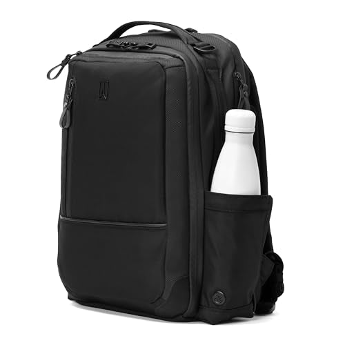Travelpro Altitude Slim Expandable Travel Laptop Backpack 20-24L, 16 Inch - color: Jet Black