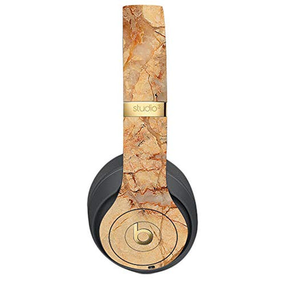 MightySkins Skin Compatible with Beats Studio 3 Wireless - Amber Marble | Protective, Durable, and Unique Vinyl Decal wrap Cover | Easy to Apply, Remove, and Change Styles | Made in The USA - color: Amber Marble