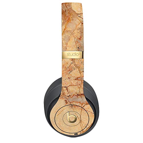 MightySkins Skin Compatible with Beats Studio 3 Wireless - Amber Marble | Protective, Durable, and Unique Vinyl Decal wrap Cover | Easy to Apply, Remove, and Change Styles | Made in The USA - color: Amber Marble