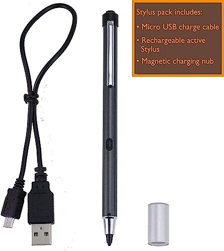 Grey Rechargeable Fine Point Digital Stylus - Compatible with AWOW 11.6 "2-in-1 Laptop