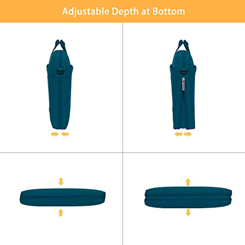 MOSISO Laptop Bag 13.3 inch, 13-14 inch Computer Bags | Compatible with MacBook Neo 13/ Air 13/13.6/ Pro 13/14, Laptop Messenger Bag with Adjustable Depth at Bottom, Deep Teal - color: Deep Teal, size: 13.3 inch