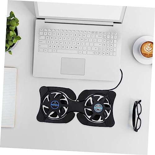 OSALADI Portable Foldable Laptop Cooler Fans USB Powered Notebook Cooling Mat Lightweight Space-Saving Design - Pads for Enhanced Stability Energy Efficient Heat Dissipation