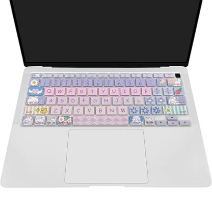 Cute Keyboard Cover for 2021 2020 MacBook Air 13 inch (Model: A2179 A2337) M1 Chip, Silicone Protective Skin, Cute Bunny - color: Cute Bunny