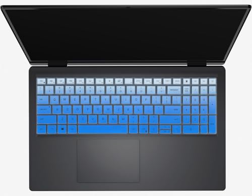Keyboard Cover for 2026 2025 Dell 15 Laptop DC15250 DC15255 15.6 | for Inspiron 15 3510 3511 3515 3520 3530 3535 15.6" / Inspiron 16 5640 5645, Latitude 3520 Skin, Ombre Blue - color: Ombre Blue