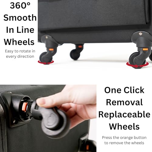 Alpine Swiss Wheeled Briefcase | Rolling Briefcase Locking Telescopic Handle 4 Replaceable Wheels | Pilot Lawyer Litigator Attache Case | 17” Laptop Compartment | Dual Combo Locks | Organizer Pockets