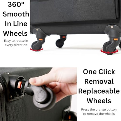 Alpine Swiss Wheeled Briefcase | Rolling Briefcase Locking Telescopic Handle 4 Replaceable Wheels | Pilot Lawyer Litigator Attache Case | 17” Laptop Compartment | Dual Combo Locks | Organizer Pockets