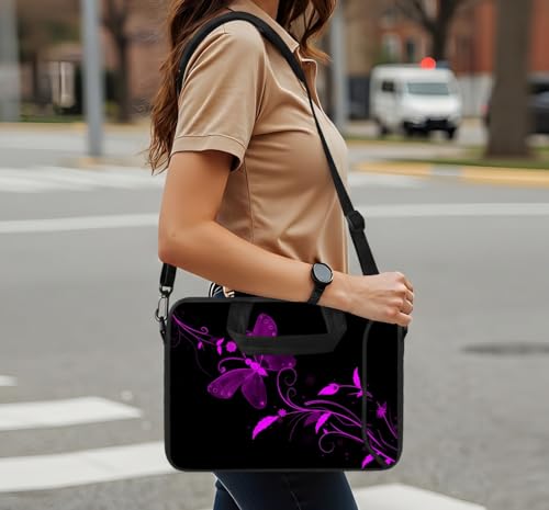 10 inch Messenger Bag Carrying Case Sleeve with Handle Accessory Pocket Fits 7 to 10-Inch Laptop/Notebook/ebooks/Kids Pad (7-10.2 inch, Nice Butterfly) - color: Nice Butterfly, size: 7-10.2 inch