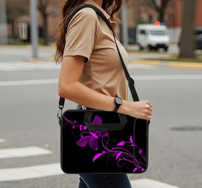 10 inch Messenger Bag Carrying Case Sleeve with Handle Accessory Pocket Fits 7 to 10-Inch Laptop/Notebook/ebooks/Kids Pad (7-10.2 inch, Nice Butterfly) - color: Nice Butterfly, size: 7-10.2 inch