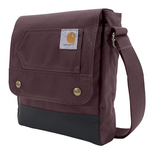 Carhartt Crossbody Snap Bag, Durable, Adjustable Shoulder Bag with Flap Over Snap Closure - color: Port