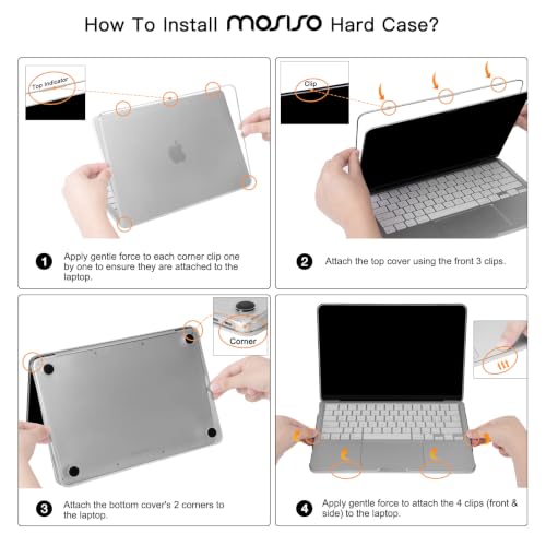 MOSISO Compatible with MacBook Neo Case 13 inch 2026 A3404 A18 Pro Chip | 4 in 1 Kit Surpass Natural Beauty Scratch-Resistant Hard Shell, Ultra-Thin Precision-Matched to Laptop Color, Crystal Clear - color: Crystal Clear