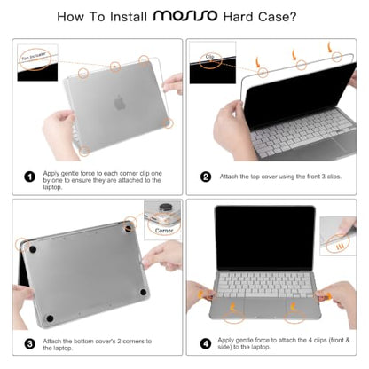 MOSISO Compatible with MacBook Neo Case 13 inch 2026 A3404 A18 Pro Chip | 4 in 1 Kit Surpass Natural Beauty Scratch-Resistant Hard Shell, Ultra-Thin Precision-Matched to Laptop Color, Crystal Clear - color: Crystal Clear