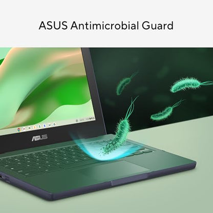 ASUS Chromebook CR11 Ruggedized Laptop, 11.6” Display, Intel Processor N100 Processor, 4GB RAM, 64GB eMMC Storage, Antimicrobial Guard, Spill-Resistant Keyboard, Mineral Grey, CR1104CGA-AS44