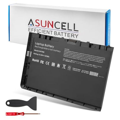 ASUNCELL BT04XL 14.8V 52WH Notebook Battery for HP EliteBook Folio 9470 9470M 9480m Ultrabook BT04 BA06 HSTNN-IB3Z HSTNN-I10C 687945-001 H4Q47AA 687517-241 HSTNN-DB3Z 687517-171 BA06XL H4Q48AA - color: BT04XL