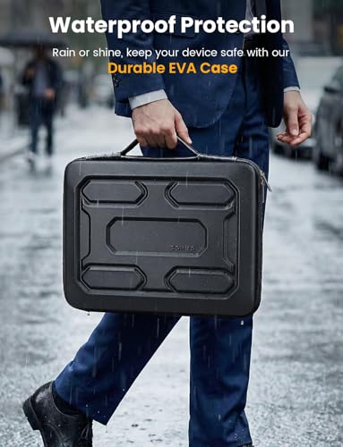 DOMISO Laptop Hard Case 14-14.4 inch Waterproof Shockproof Hard Shell Laptop Sleeve with Handle & Storage Pocket, Compatible with MacBook, HP, Dell, Black - color: Black, size: 14 inch