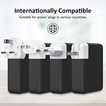 MacBook Silicone Charger Cover Protector, Premium Grade for 16 inch 2023/2022/2021 Pro M3 M2 M1 (140W Adapter), Black - color: Black