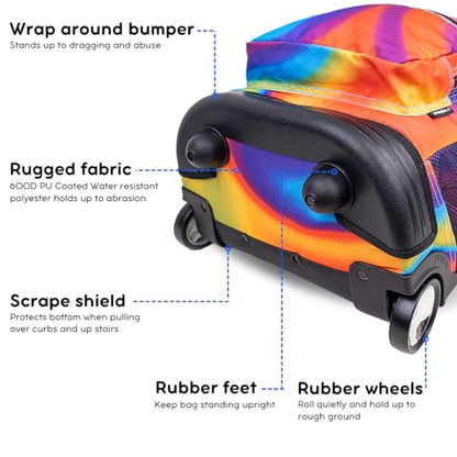 J World Sunrise Kids Rolling Backpack with Wheels for Girls Boys, Roller Bookbag for School, 18 x 13 x 9 Inches, Heat - color: Heat