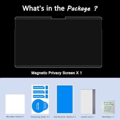 PYS Magnetic Privacy Screen for Surface Pro 11 13inch 2024 | Easy Install & Detach, Scratch Resistant, Anti-Glare Protector, Compatible with Microsoft Surface Pro 10/9/8/X - size: SF-Pro 13in (cx)