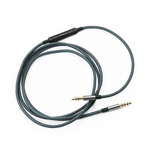 NewFantasia 3.5mm to 3.5mm Male Audio Cable Compatible with Skullcandy Hesh, Hesh 2, Hesh3, Crusher, Grind Headphones, Remote Volume Control Mic Compatible with Samsung Galaxy Android Phone