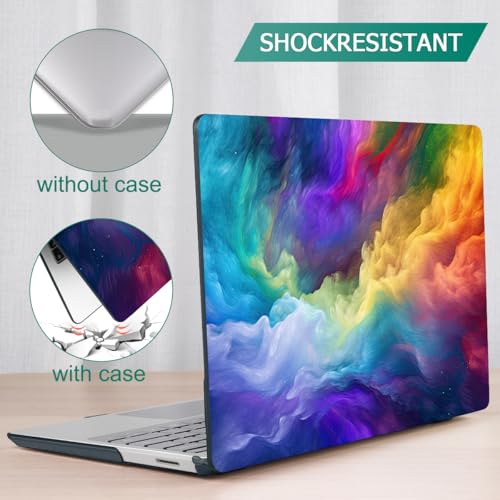 Mektron Surface Laptop Go 12.4 inch Case Compatible with Go 3/2/1 Microsoft Surface Laptop 12.4" Cover 2023-2020 Releases Model 1943/2013 Plastic Hard Shell Case with Screen Protector, Rainbow Cosmic - color: Rainbow Cosmic
