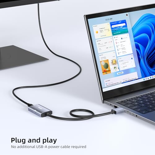 HDMI 2.1 to USB-C Adapter 8K@30Hz,PD 65W,0.5m,for PS5,Xbox,AR Glasses | 8K@30Hz 4K@144Hz, Aluminum Shell, for Xreal, Air Pro, RayNeo, Rokid, Switch, Xbox, PS4/5, Portable Monitors