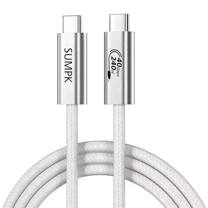 240W USB4 Cable 6.6FT 2 Packs, 40Gbps High Speed Data Transfer | 5A Fast Charging, Single 8K/Dual 4K Monitor Display, Compatible for Thunderbolt 4/3, Hub/Docking Station, iPhone 16/16 Pro - size: 6.6 ft