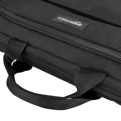 Amazon Basics Laptop Tablet Carrying Case with Shoulder Strap and Grab Handles, 14-inch, Black, Compartments for Storage (Pack of 8) - size: 14 Inch (Pack of 8), style: 1-pack
