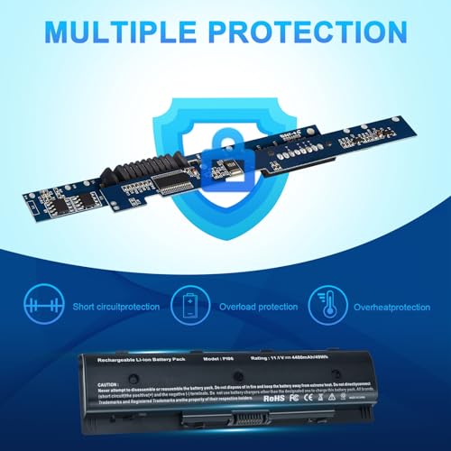 Futurebatt PI06 PI09 710416-001 710417-001 Laptop Battery for HP Pavilion 14-E000 15 15-E000 15t-e000 17-E000 Envy 14 15 15T 17 M7 Touchsmart 17-J000 Notebook - size: PI06 8.86 3.15 1.38in