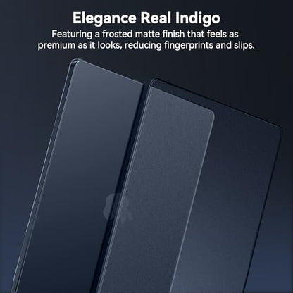 EooCoo for MacBook Neo Case 13 inch 2026 Model A3404, 100% Match Official Color, Anti-Fingerprint & Scratch & Crack, Sturdy Protective Hard Shell Cover Laptop Accessories, Indigo Clear - color: Indigo Clear