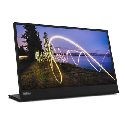 Lenovo ThinkVision M15 15.6" Full HD WLED LCD Monitor - 16:9 - Raven Black