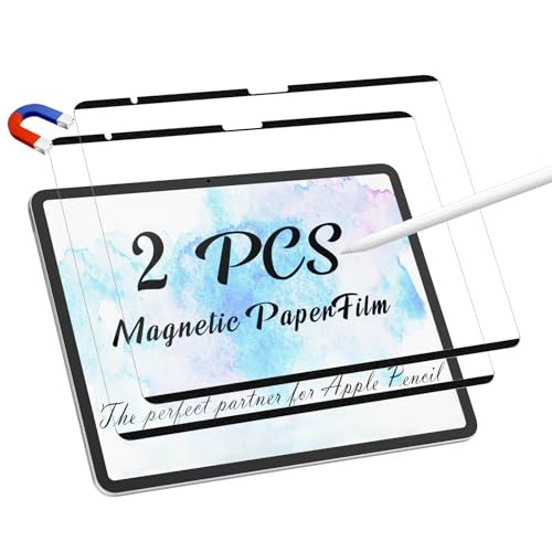 Peslv 2 Pack Magnetic Paperfilm for iPad Air 13 Inch (2024-2026, M2 M3 M4), Feel Like Writing Drawing On Paper, Matte Removable Anti Glare Fingerprint Screen Protector Blue Light Filter - size: iPad Air 13" 2024-2026
