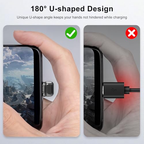 USB 4.0 Digital Display USB C Male to Female Adapter 40Gbps, 180 Degree Angled Connector 140W Power 8K@60Hz Video Compatible with Samsung and More USB-C Devices, Light Black (2 Pack) - style: AY-Ushape-dd-lb