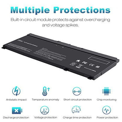 Futurebatt SR04XL Laptop Battery Compatible with HP Omen 15-DC Series, Replacement for SR03XL, 917724-855, HSTNN-DB7W, 15-DC0051NR, 15-DC1088NR, 15-CE019DX, 15-CX0056WM，15-CE020A - size: SR04XL 12.13, 4.72, 1.30in