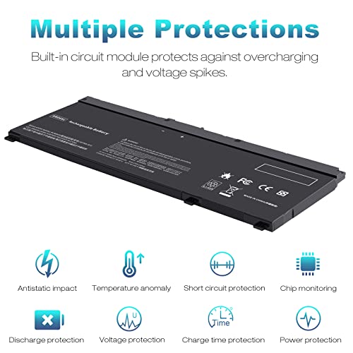 70Wh SR03XL SR04XL SRO4XL Laptop Battery for Hp 917678-171 917678-1B1 917678-2B1 917724-855 HSTNN-DB7W HSTNN-IB7Z HSTNN-IB72 TPN-C133 TPN-C134 TPN-Q193 15-CB000 15-CE015DX 15-CE000 15-DC0000 Series - size: 9.56*3.26*0.31inch SR04XL