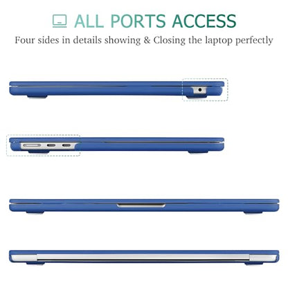 May Chen Case for MacBook Air 13/13.6-inch (M5/M4/M3/M2, 2022-2026 Models A3449 A3240 A3113 A2681), Lightweight | Closes Seamlessly | Ideal for Work Hard Shell Case, Dark Blue - color: Dark Blue