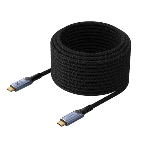 Type c to Type c Cable,20gbps USB c 3.2 gen 2,4k@60Hz Video,usbc Cable Monitor,240w USB c Cable,high Speed USB c Cable,16.5FT USB c Cord Compatible with Thunderbolt 4/3 - size: 16.5FT/5M