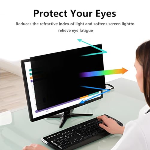23.8 Inch Computer Privacy Screen Shield for 16:9 Widescreen Desktop | Anti-Glare Blue Light Privacy Filter; Anti Spy Screen Protector Film