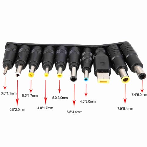 Universal Multifunctional Notebook Laptop Power Supply Charger Adapter Connector Ideal for Notebook and Laptop Charging 10pcs with 5 5mm Connector Built to Strict