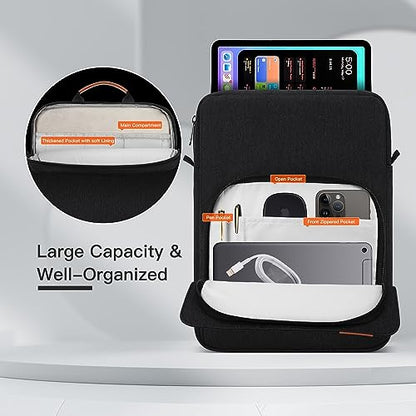 11 inch iPad Air Carrying Bag for 2026 iPad Pro 11 M5 M4 & Air 11 M4 M3, iPad A16 with Magic Keyboard, Protective Travel Shoulder Sleeve Case with Handle, Black - color: Black, size: 11-12.4 inch