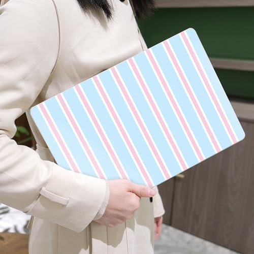 MEEgoodo Case for M5/M4/M3/M2 MacBook Air 13 inch Case 2026 2025 2024 2022, Fit Model A3449/A3240/A3113/A2681, Laptop Hard Shell Compatible with MacBook Air 13.6-inch, Pink and Blue Stripes - color: Pink And Blue Stripes