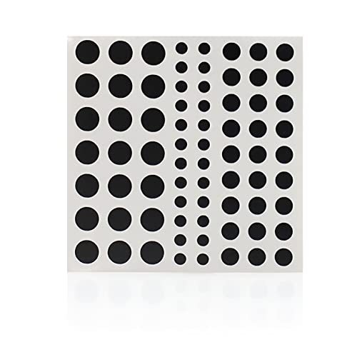 Covered Quick Stickers for Webcam Privacy and LED Light Blockers | 72 Vinyl Stickers | Matte Black | Low Tack and Easy to Remove | 3 Sizes