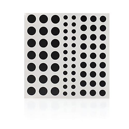Covered Quick Stickers for Webcam Privacy and LED Light Blockers | 72 Vinyl Stickers | Matte Black | Low Tack and Easy to Remove | 3 Sizes